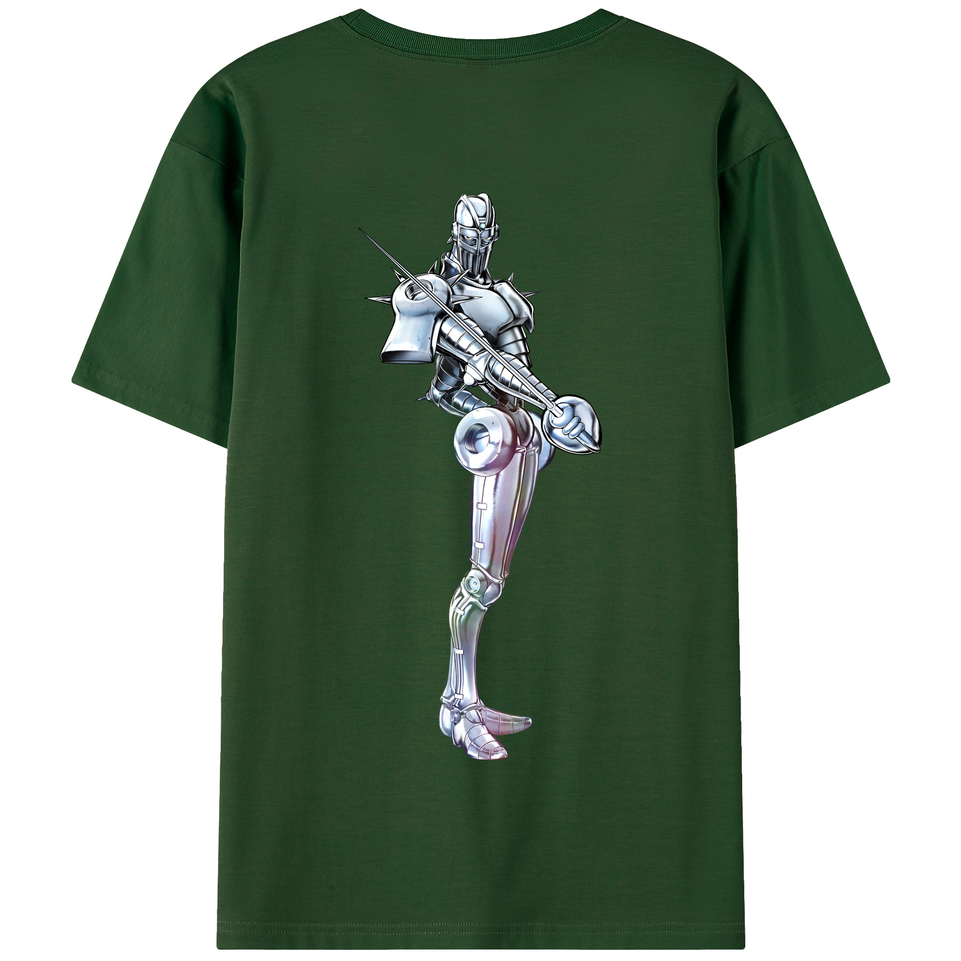 （画像用） ジョジョの奇妙な冒険 ジャン＝ピエール?ポルナレフ JoJo's Bizarre Adventure Jan Pierre Polnareff 綿100％半袖Tシャツ（背面プリント）